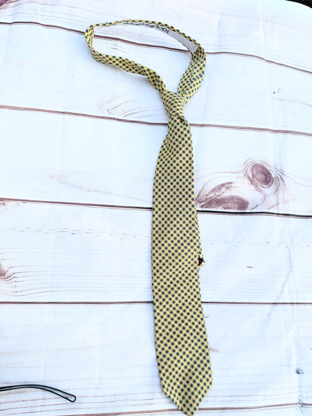 Vintage Klopfensteins Yellow Geometric Men's Tie - Classic Pattern